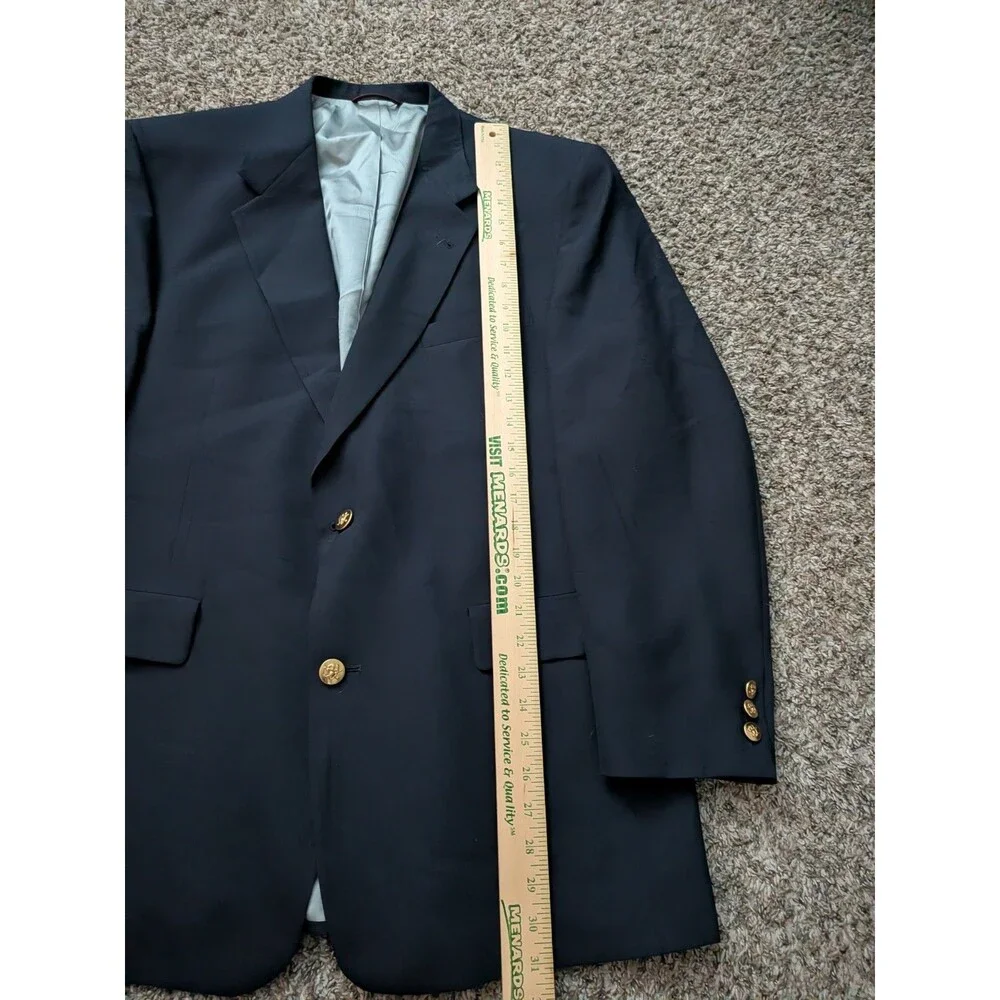 Jack Nicklaus Tournament Series Blazer Navy Blue Gold Size 44R USA Union Made